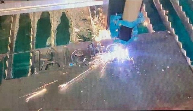 CNC-plasmasnijder in het technieklokaal van Aletta
