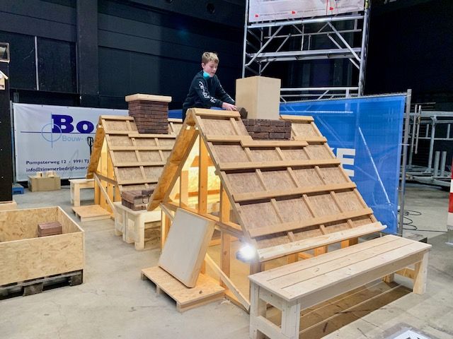 Schoorsteen bouwen met clickbricks